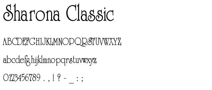 SharonA Classic font